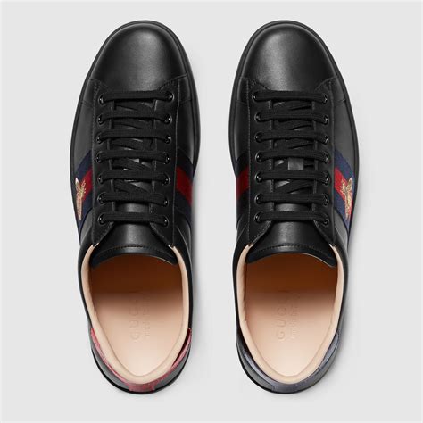 gucci pelletteria uomo ape|Sneaker Ace uomo ricamata in pelle nera .